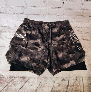 ASRV Aesthetic Revolution Tetra Lite Dark Camo Liner Tactical Camo Shorts Small